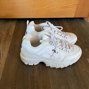 Fila Disruptor 2 II White Chunky Tennis Shoes Sneakers sz 8